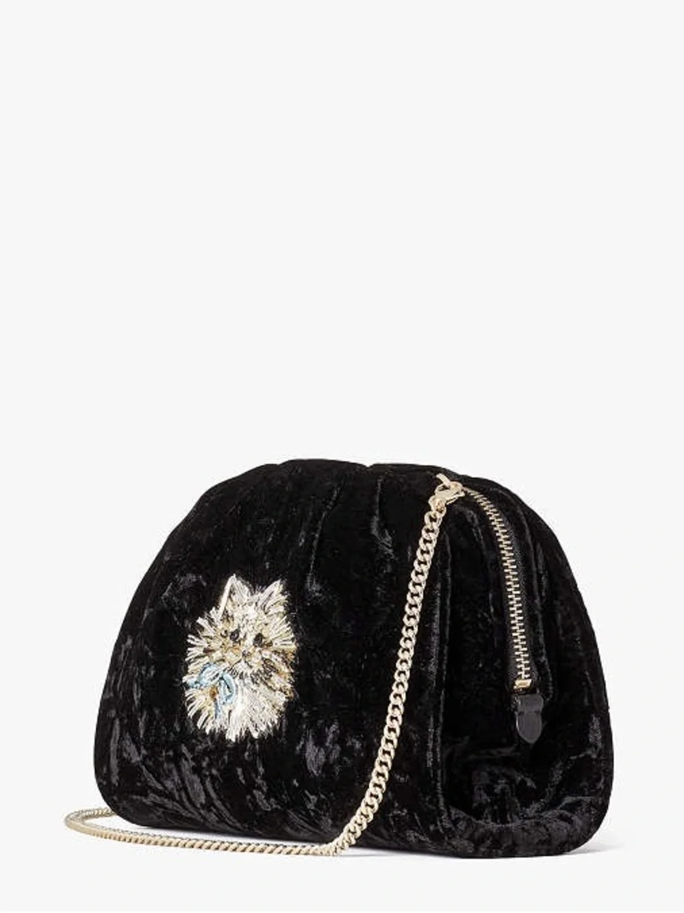 kate spade NWT! Pretty Kitty Velvet Party Clutch